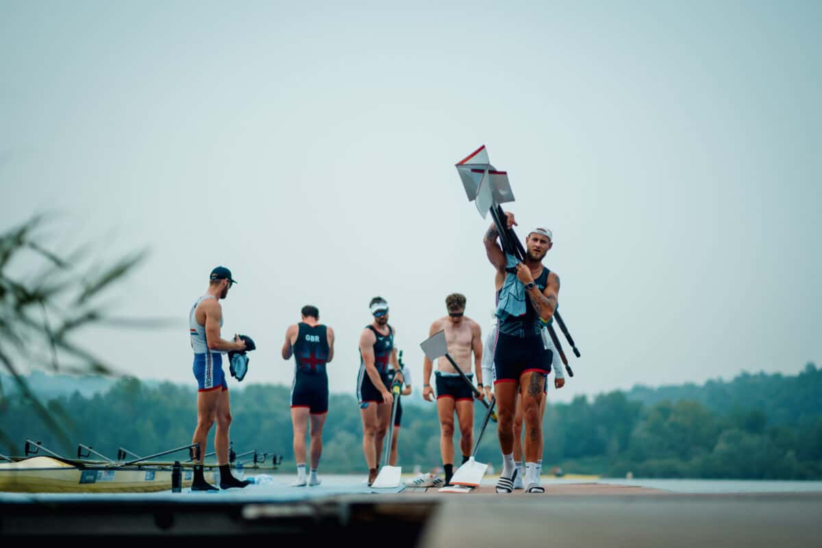 Italy World Rowing Course Day Two Boatpark and racing at the 2025 World Rowing Cup Varese, Italy ...