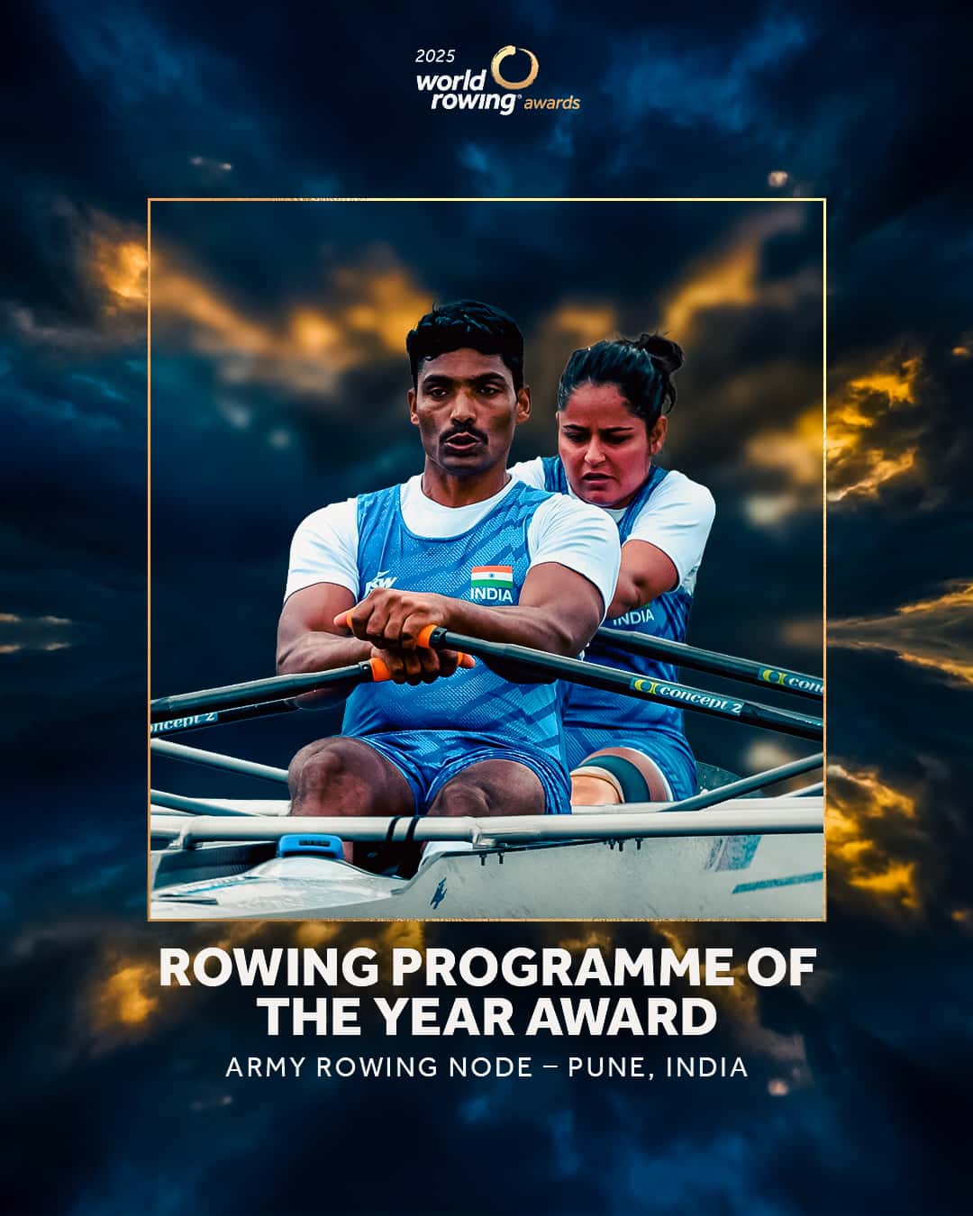 Army Rowing Node, winner of the 2025 World Rowing Programme of the Year ...