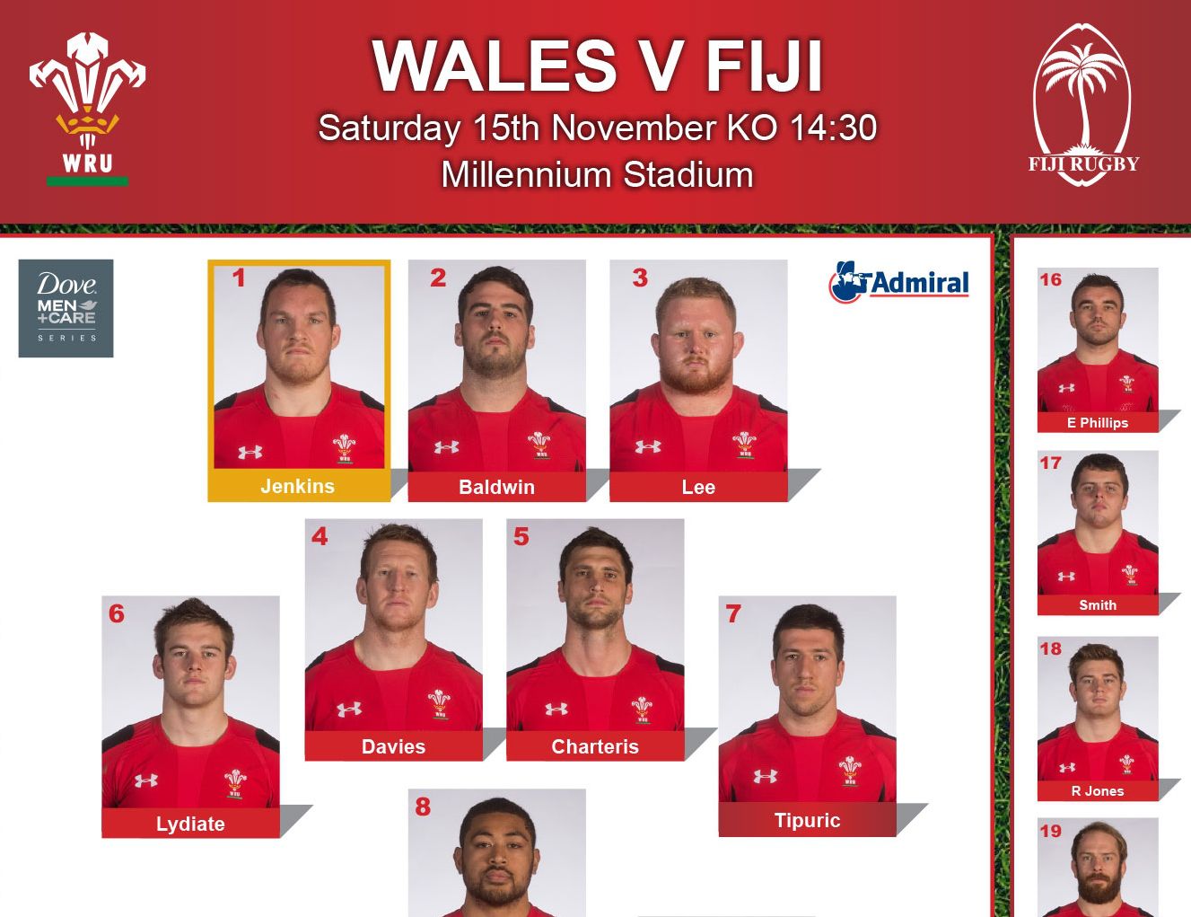 Wales v Fiji Squad Announcement
