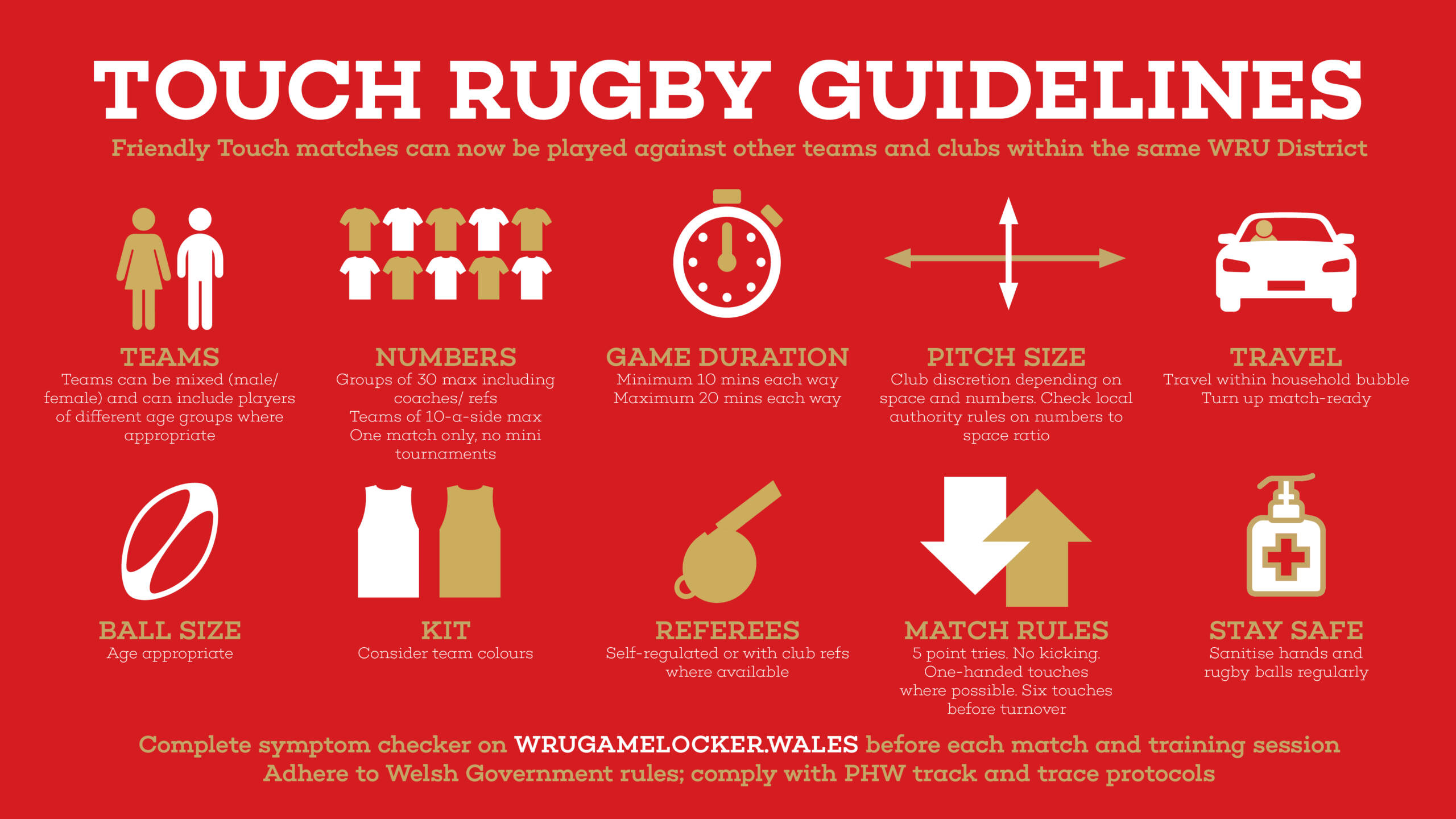Welsh Rugby Union Club Community Tag And Touch Rugby Matches 
