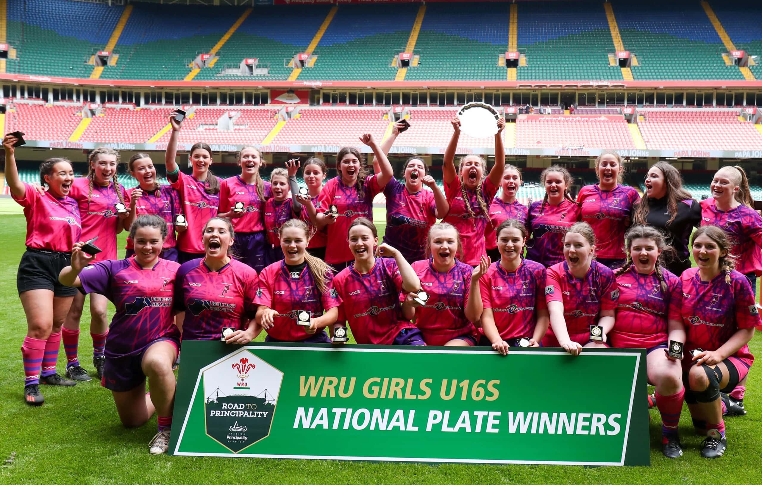 Welsh Rugby Union Club & Community Mighty Quins pick up Girls Plate